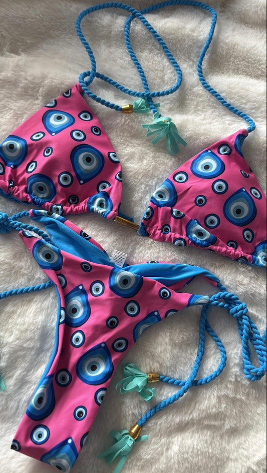 Pink design bikini size M