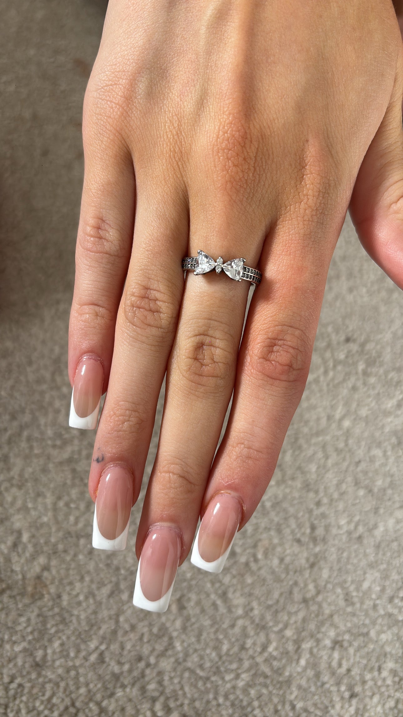 Silver butterfly ring size 6 -Rg
