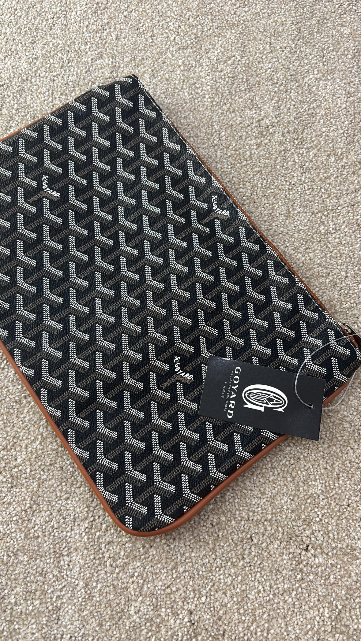 Black and Brown clutch bag