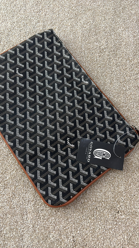 Black and Brown clutch bag