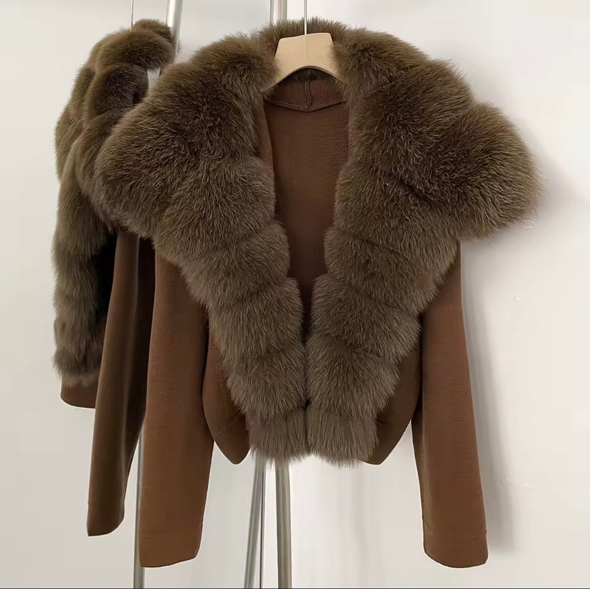 PRE ORDER real fur cardigan 2-3weeks