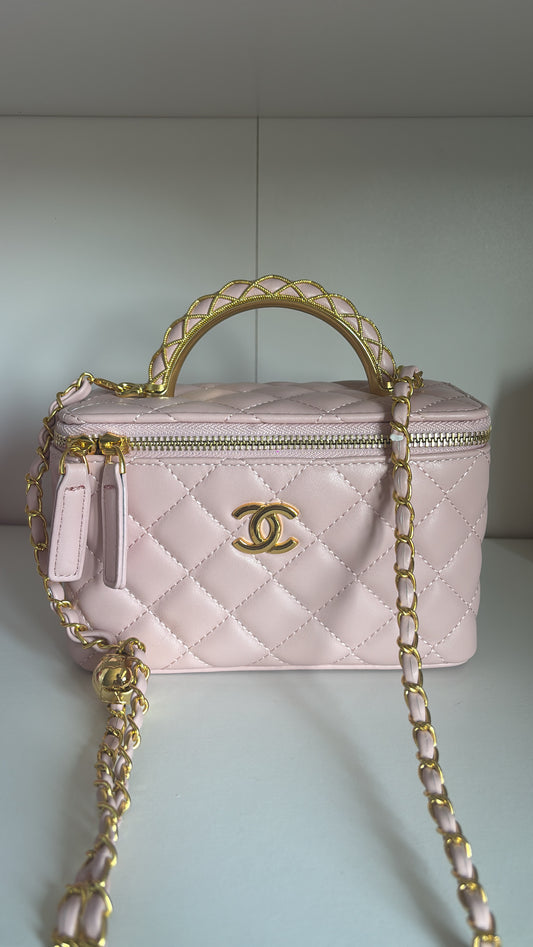 Baby pink box bag with Handel-Rg