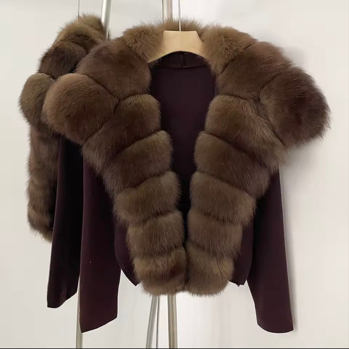 PRE ORDER real fur cardigan 2-3weeks
