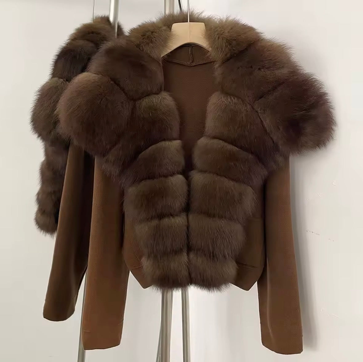 PRE ORDER real fur cardigan 2-3weeks