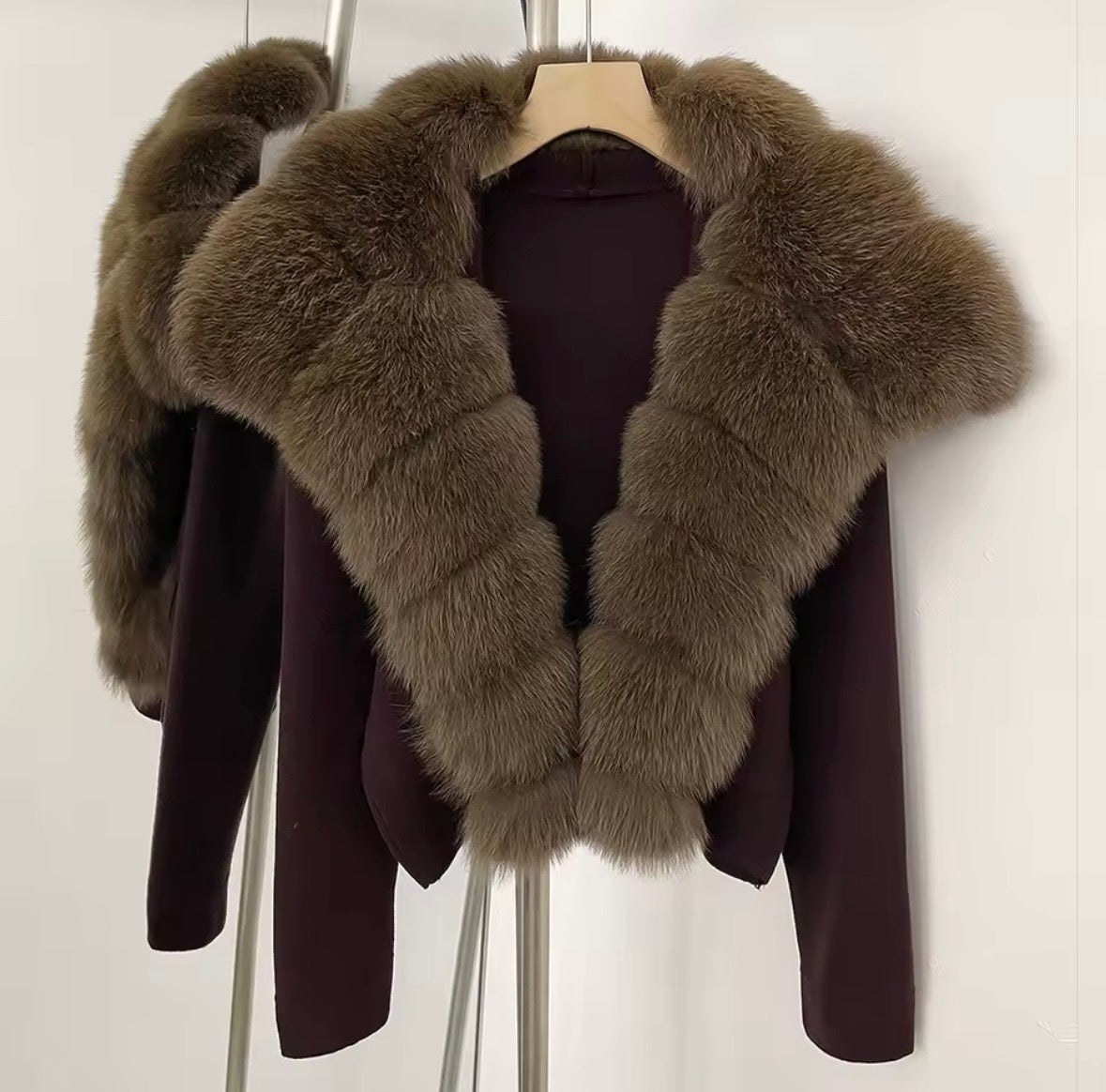 PRE ORDER real fur cardigan 2-3weeks
