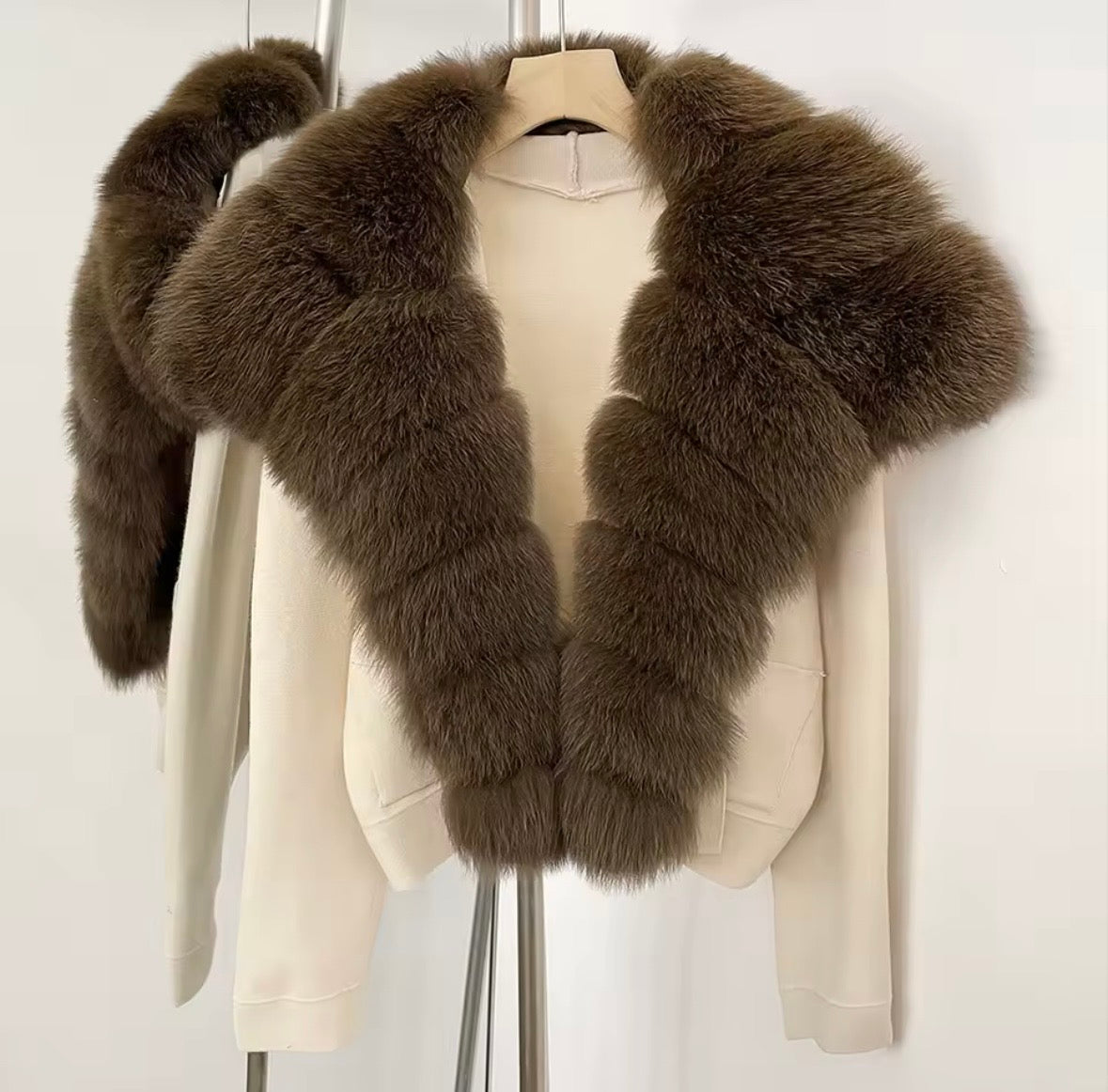 PRE ORDER real fur cardigan 2-3weeks