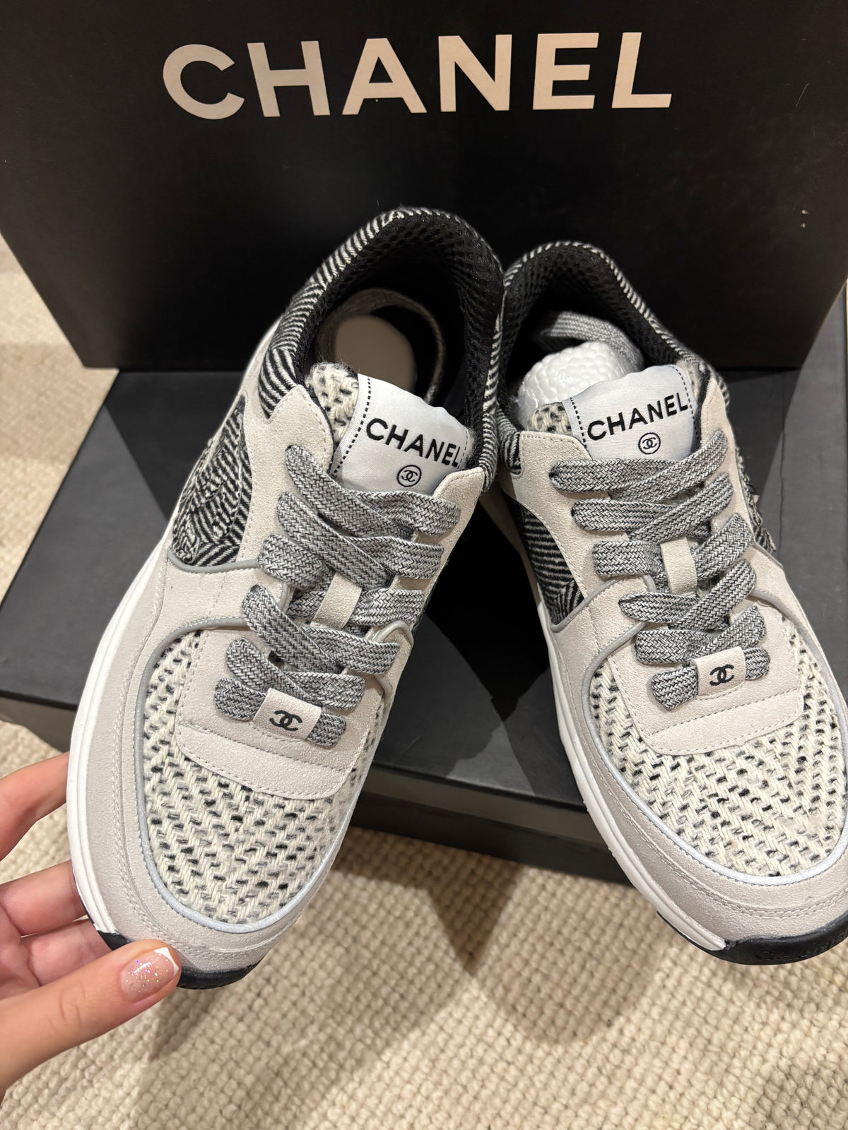 Grey c trainers size 5 -Rg