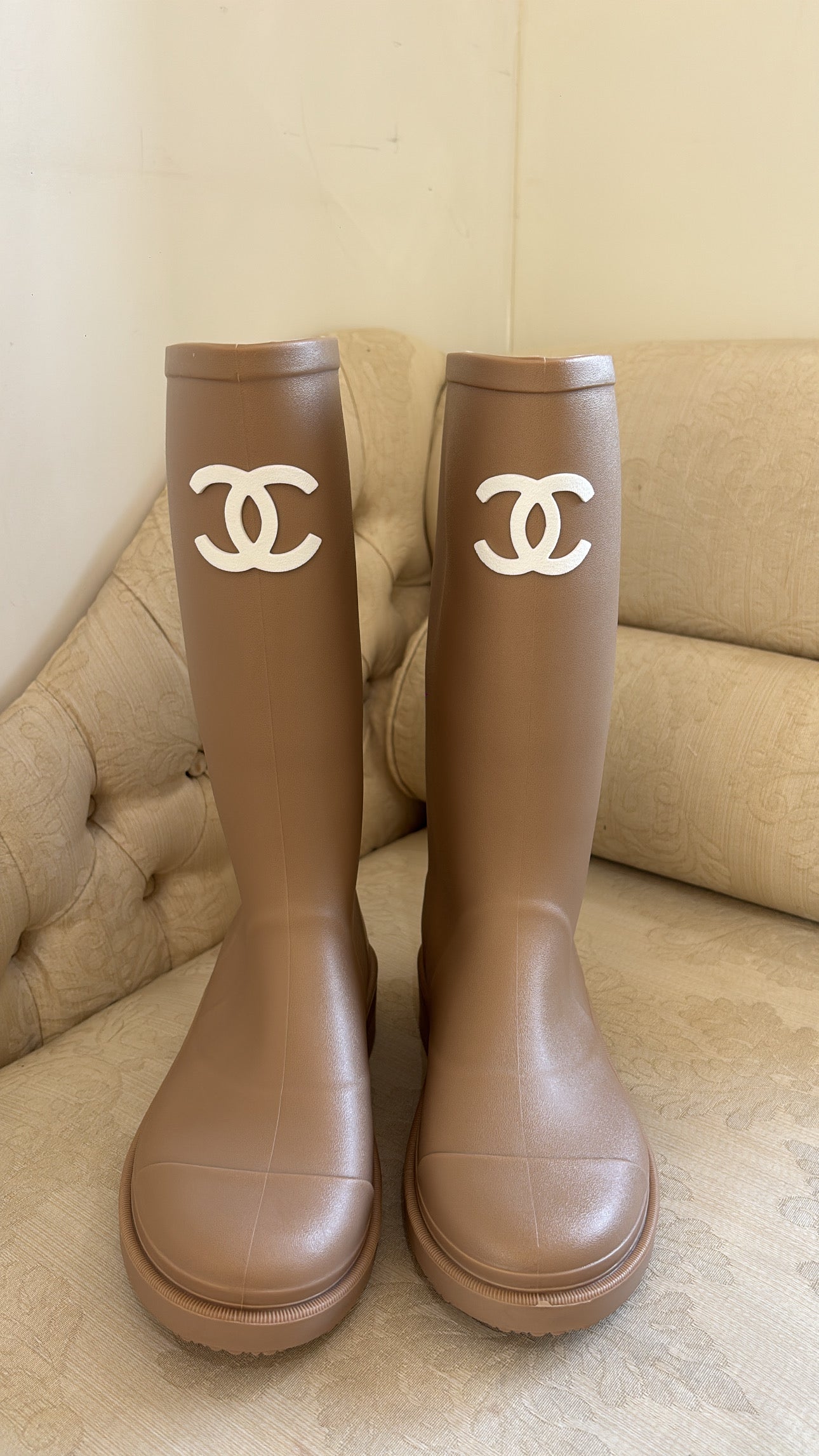 Camel c wellies / boots size 5 -Rg