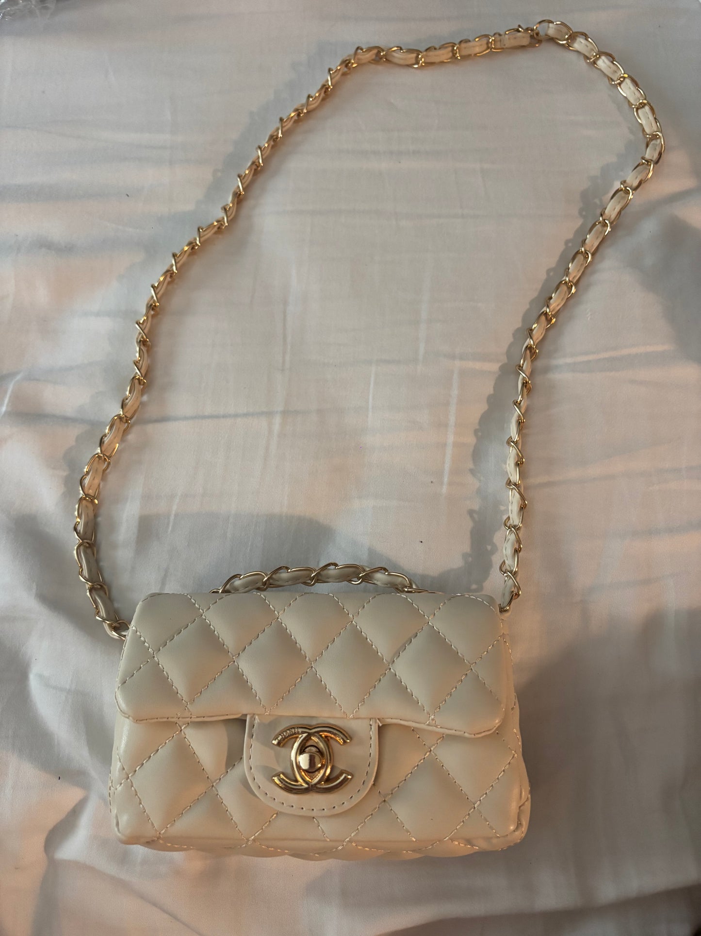 Cream mini c crossover bag -Rg