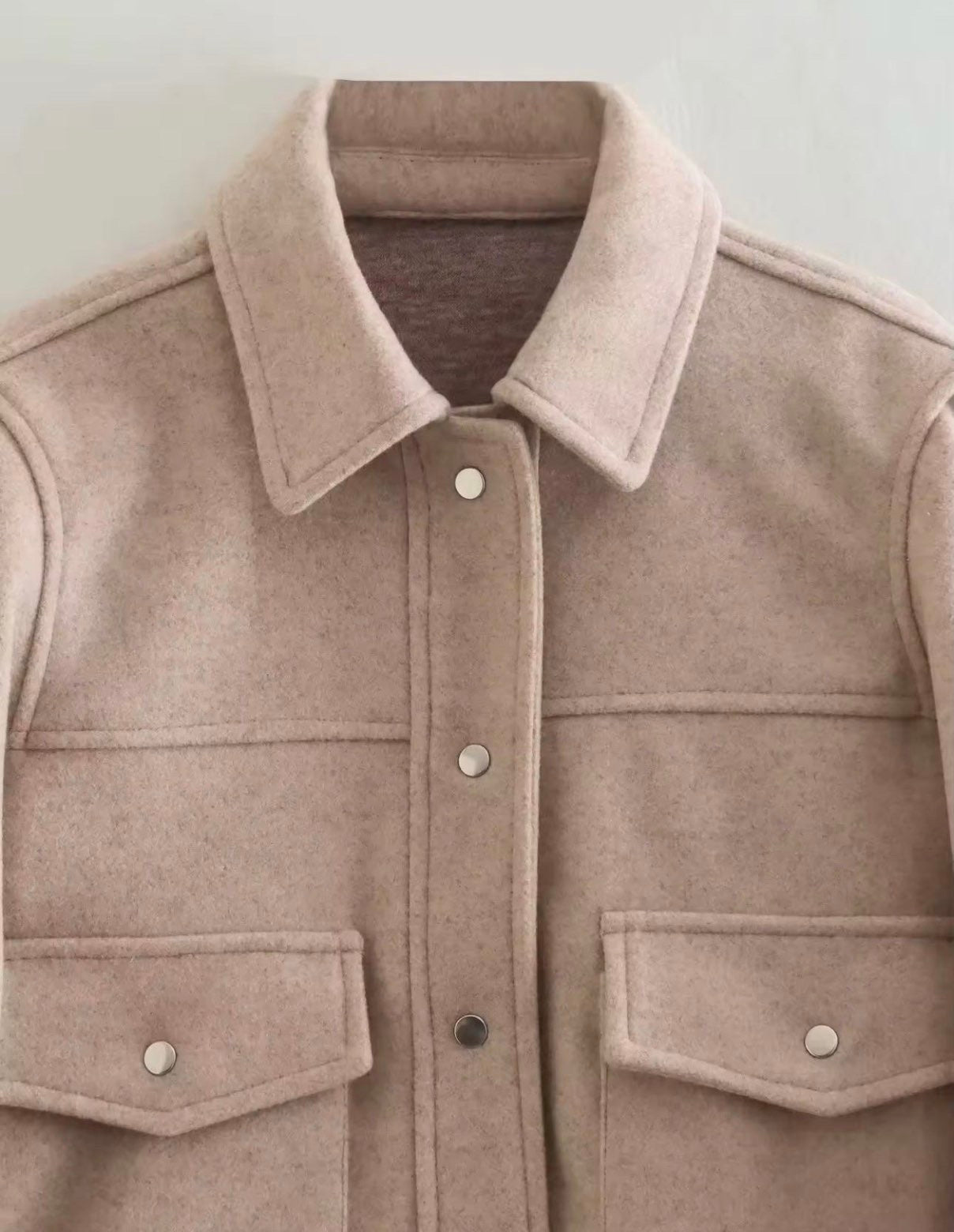 Beige button up jacket size M