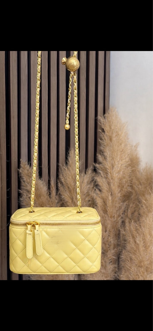 Yellow crossover box bag -Rg