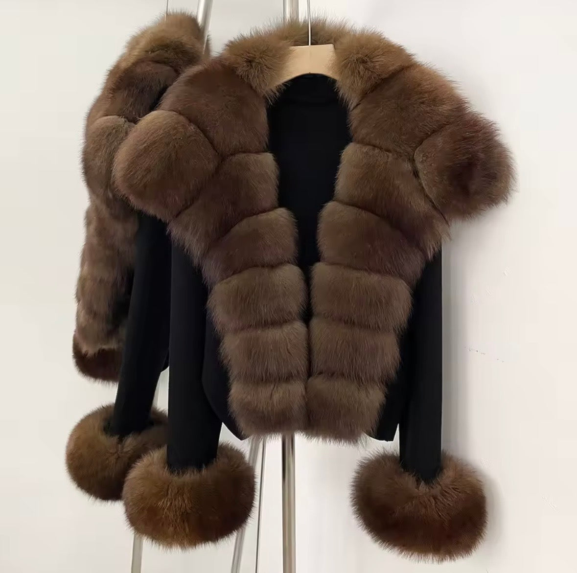 PRE ORDER real fur cardigan 2-3weeks