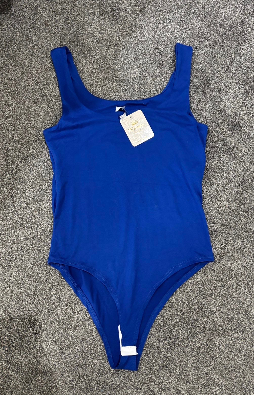 Royal blue soft touch bodysuit size L