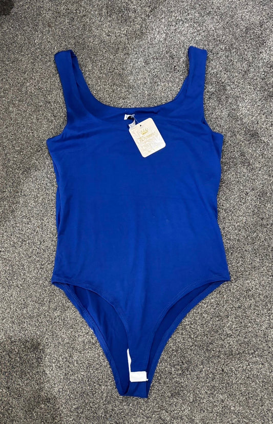 Royal blue soft touch bodysuit size L