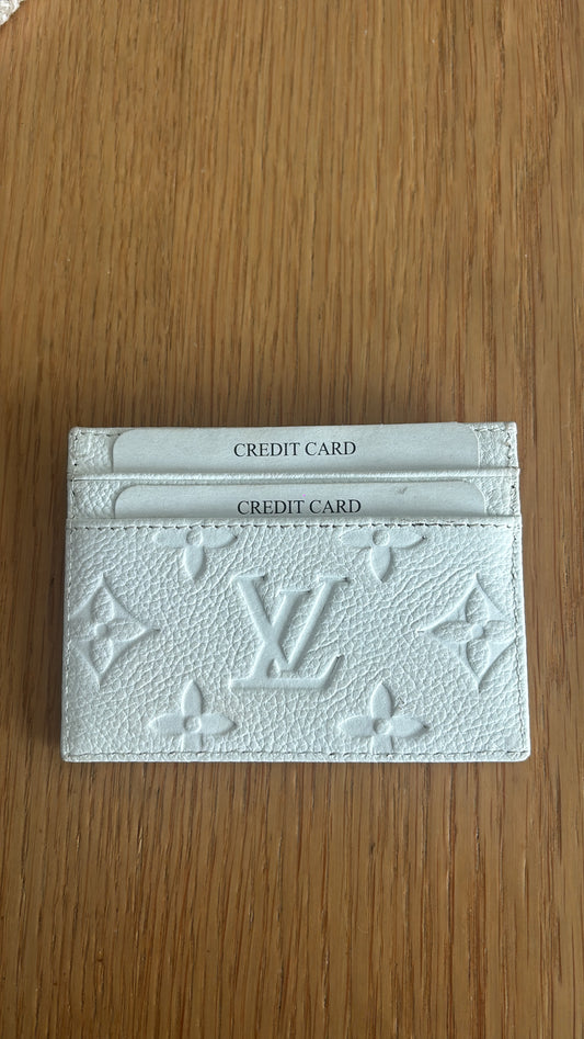 White flower card holder -Rg