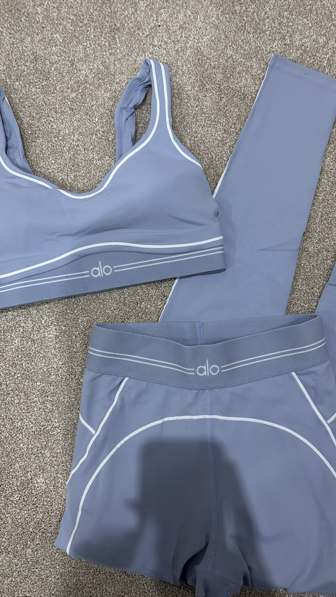 Light blue and white gymset