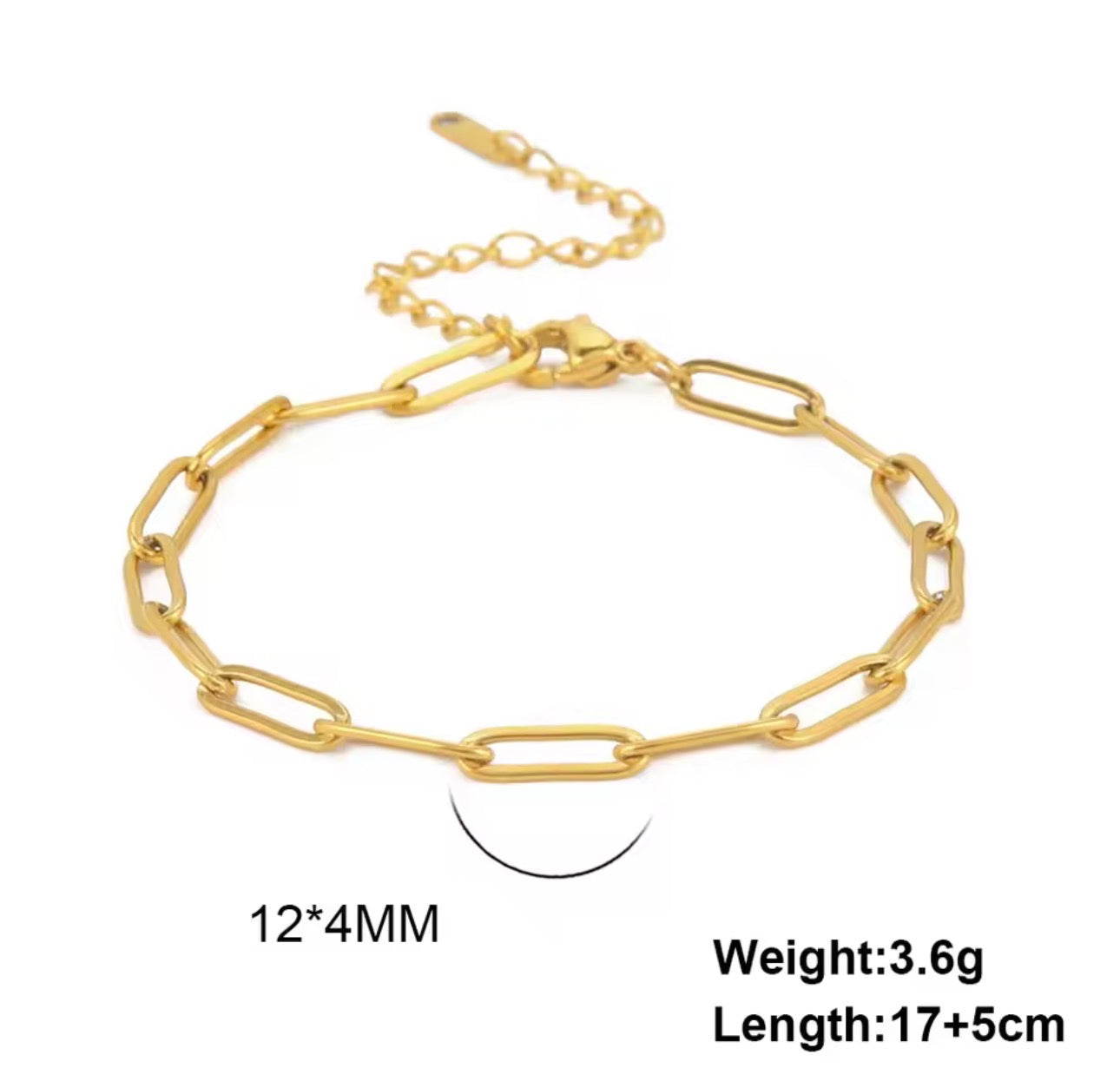 Paperclip chain bracelet