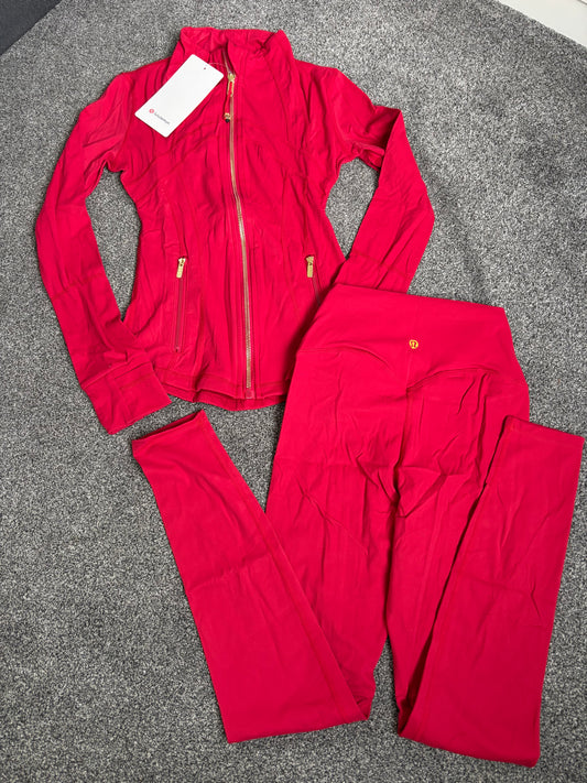 Red & gold lulu gym set - Rg