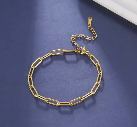 Paperclip chain bracelet