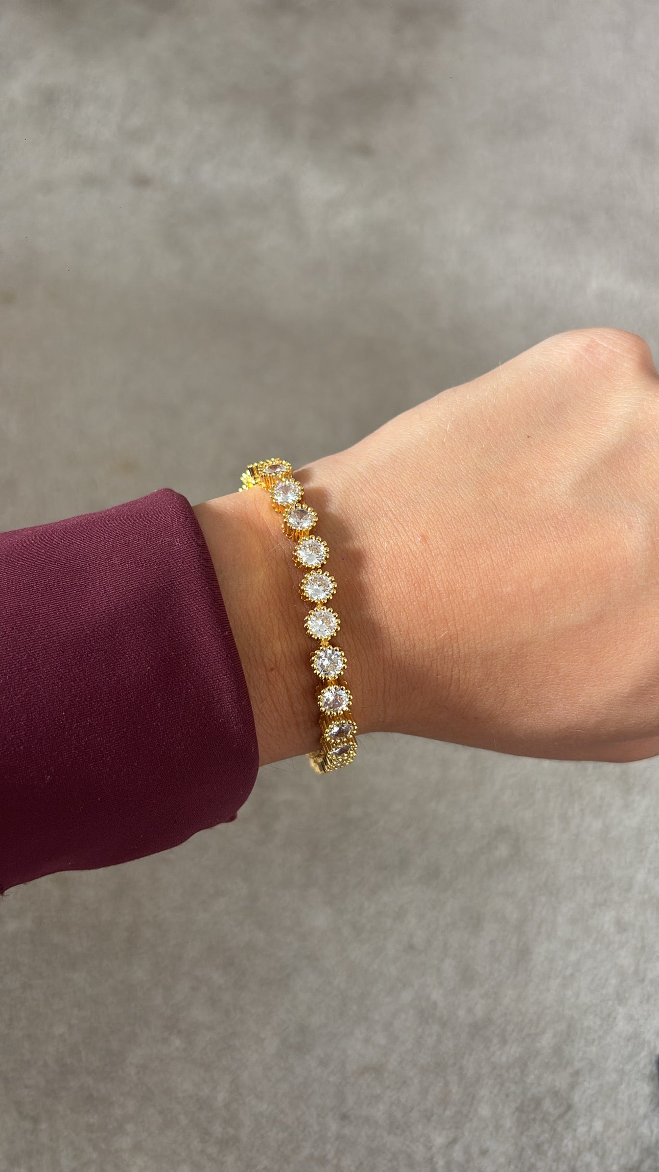 Bracelets round stone -Rg