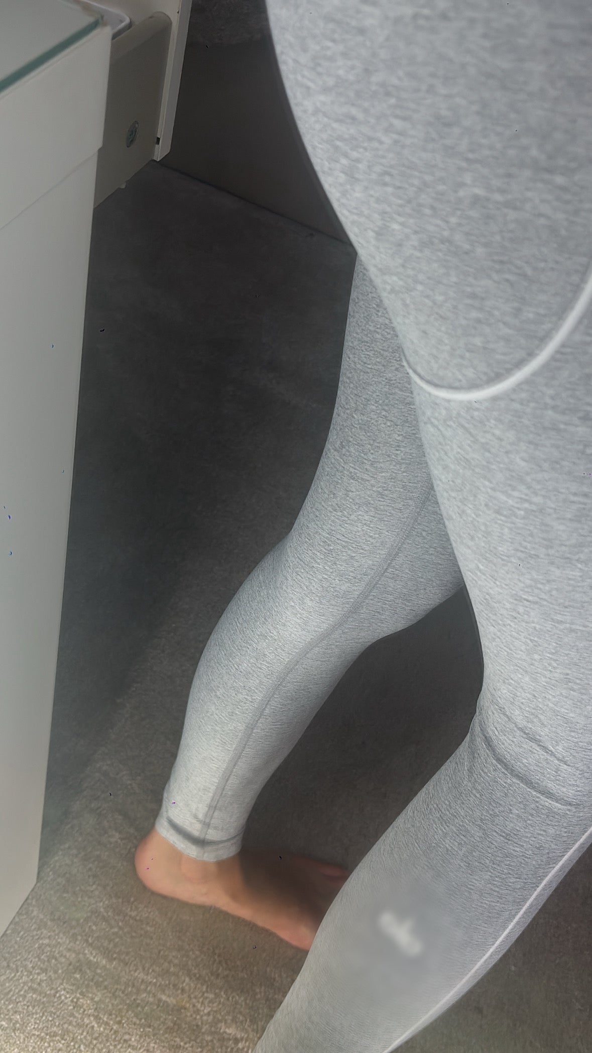 Grey and white gym set