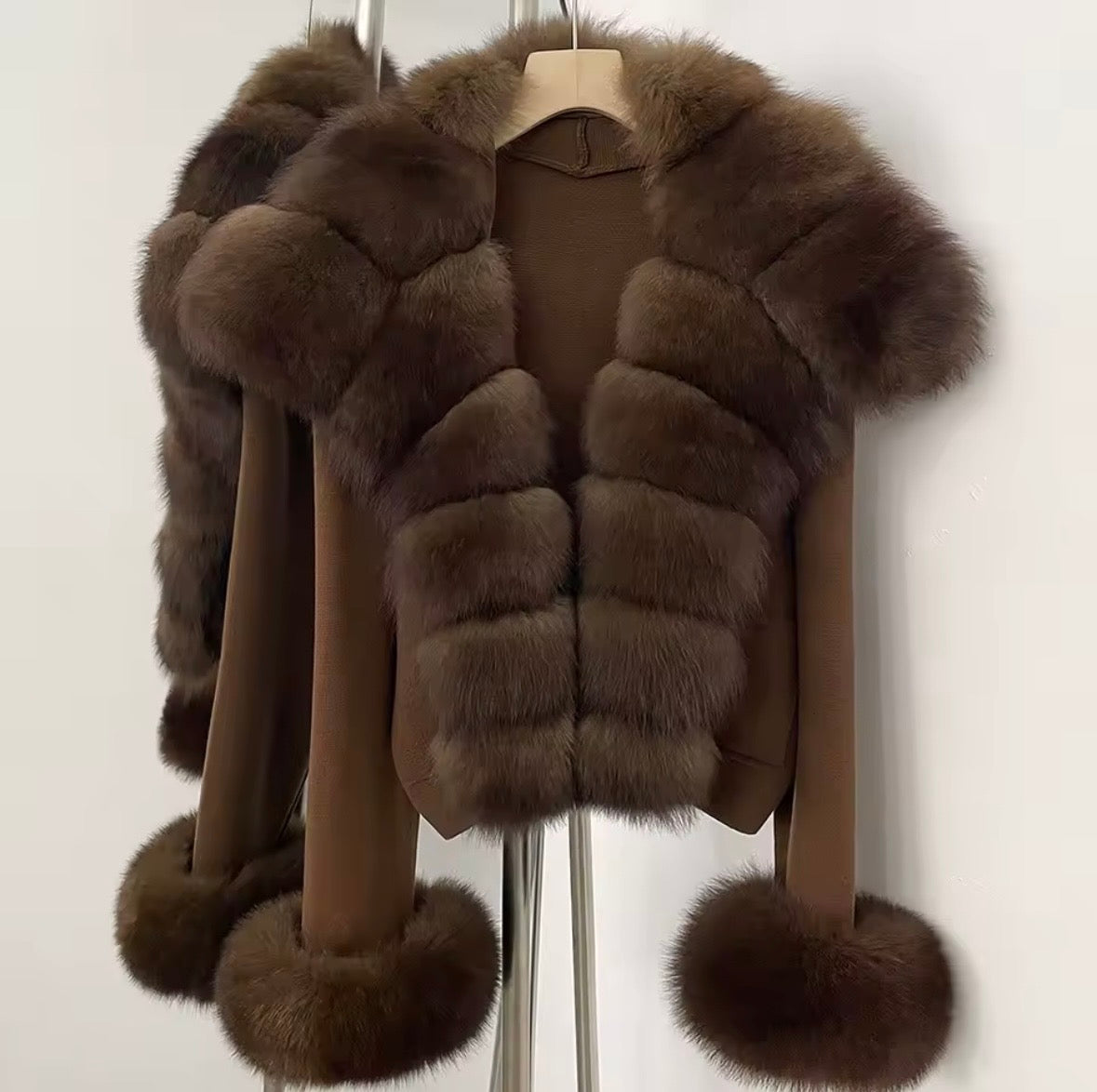 PRE ORDER real fur cardigan 2-3weeks