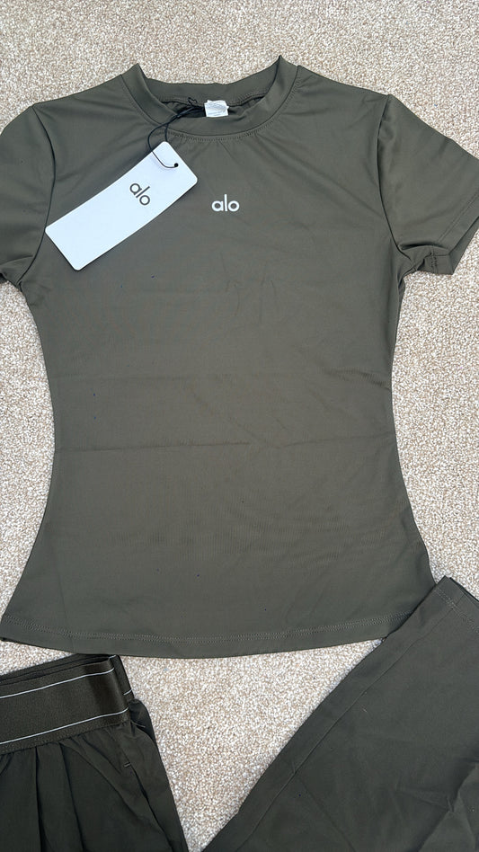 Khaki gym top size XS