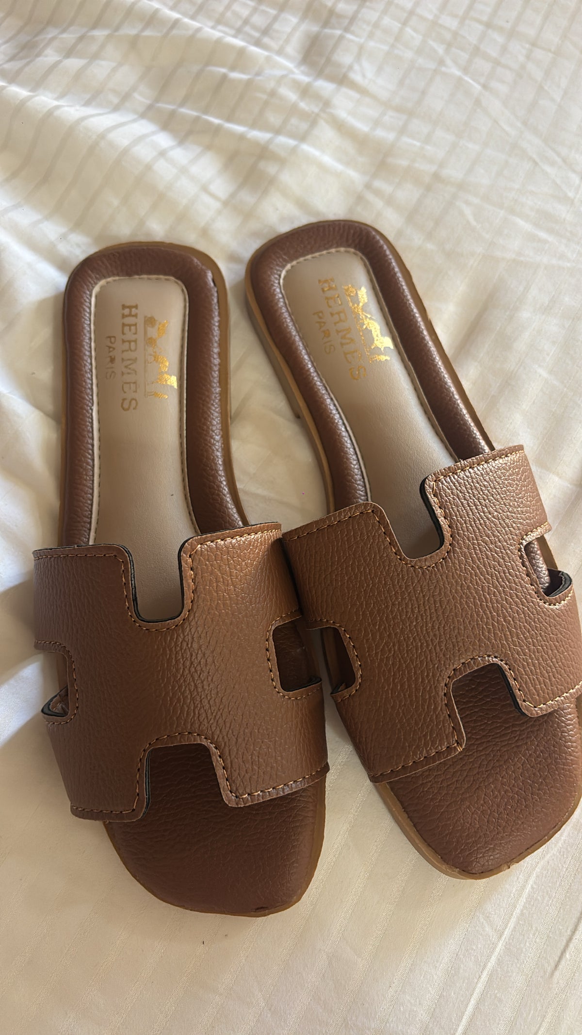 Brown Slidders size 5 -Rg