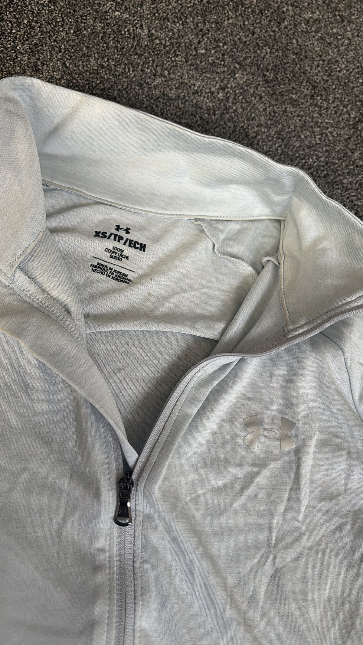 Grey quarter zip jacket size XS -Rg
