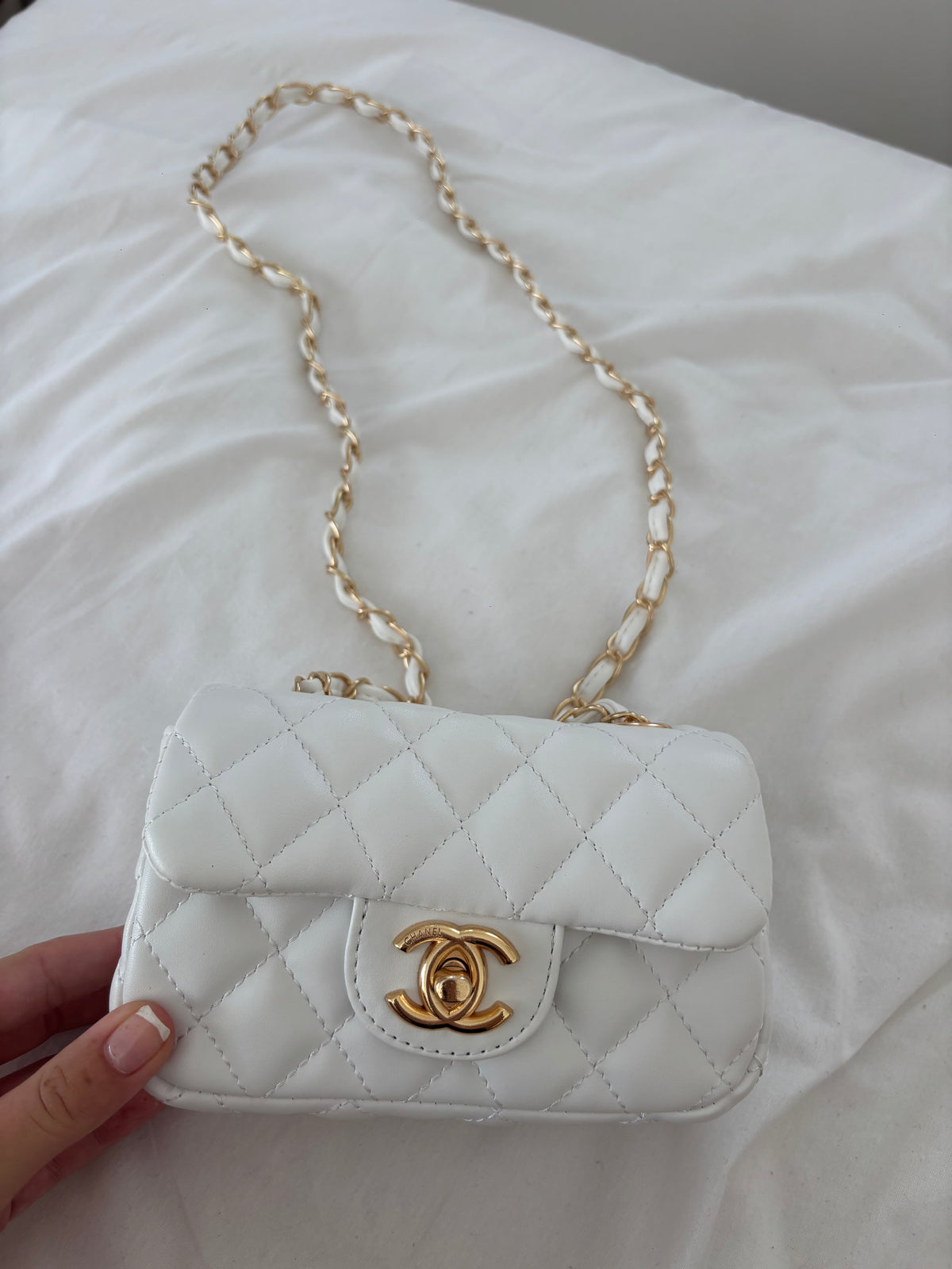 Mini white crossover bag -Rg