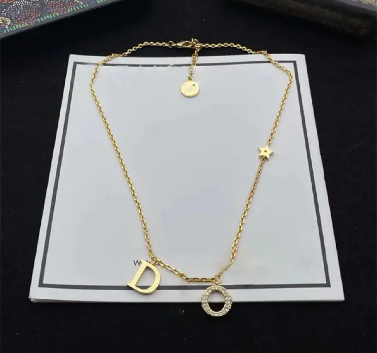Gold D Necklace
