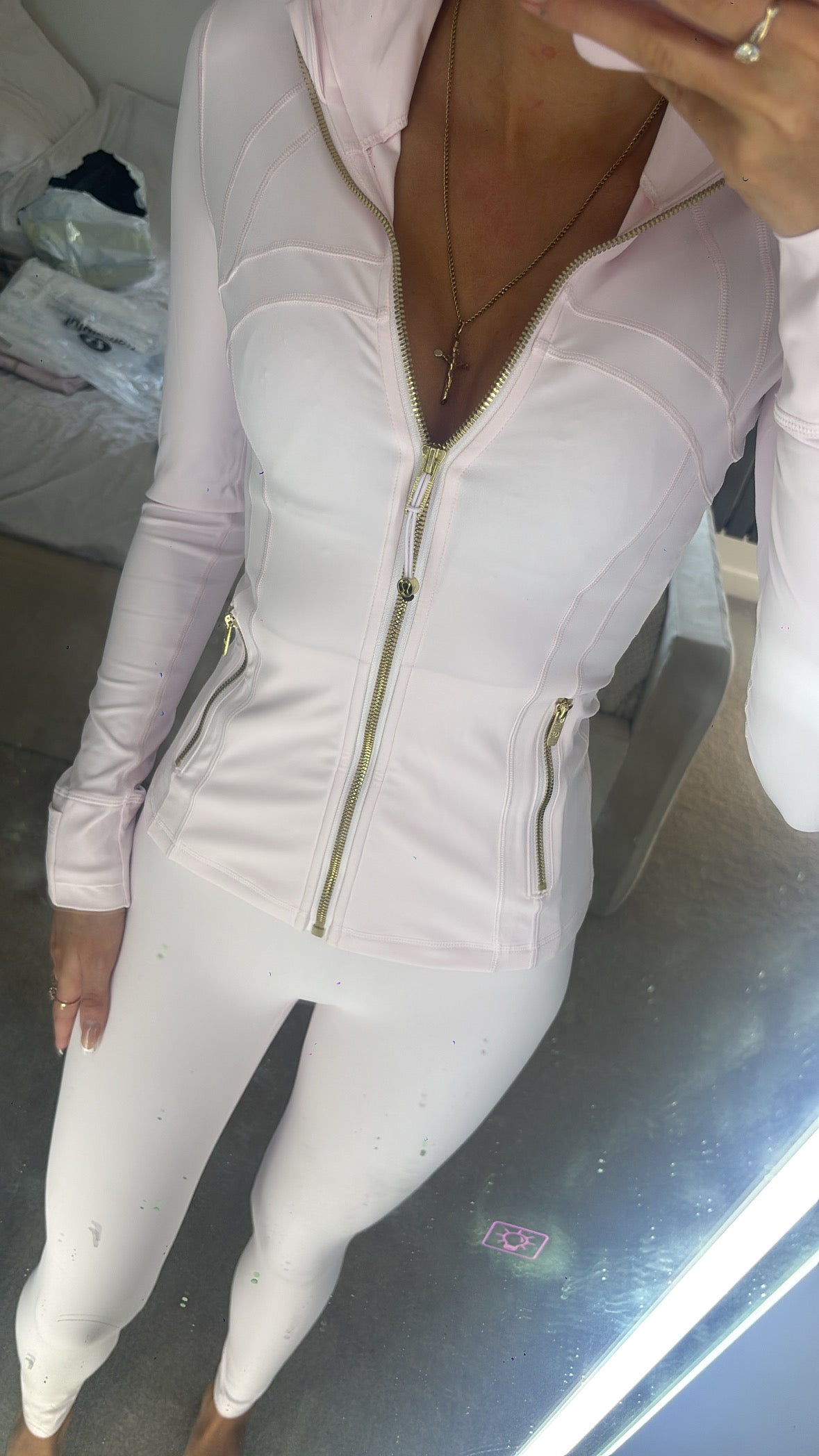 Baby pink and gold gym set size XS