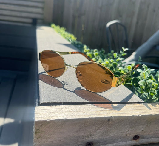 Leopard Oval C Sunglasses