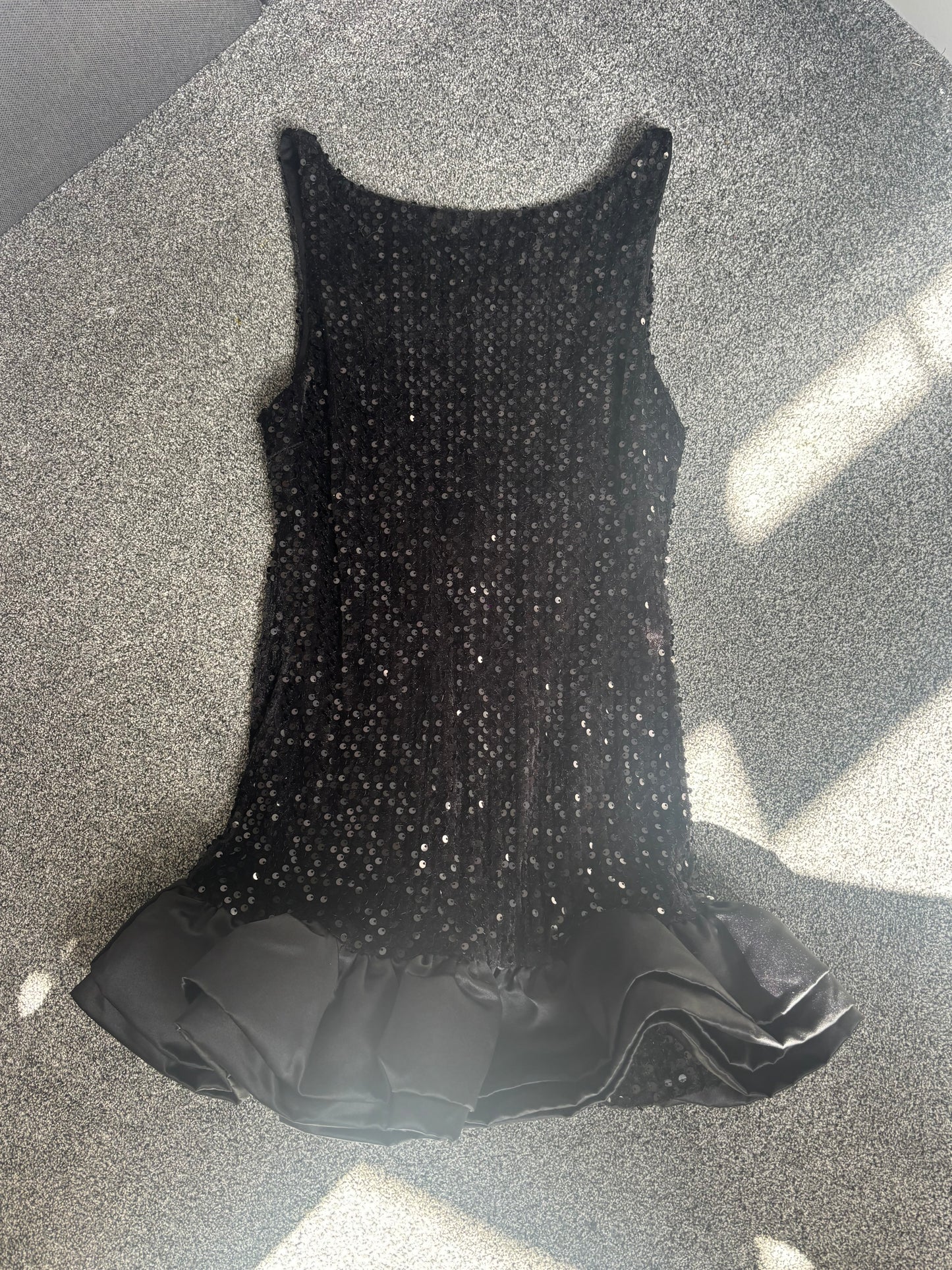 Black sequin backless mini dress size XS -Rg