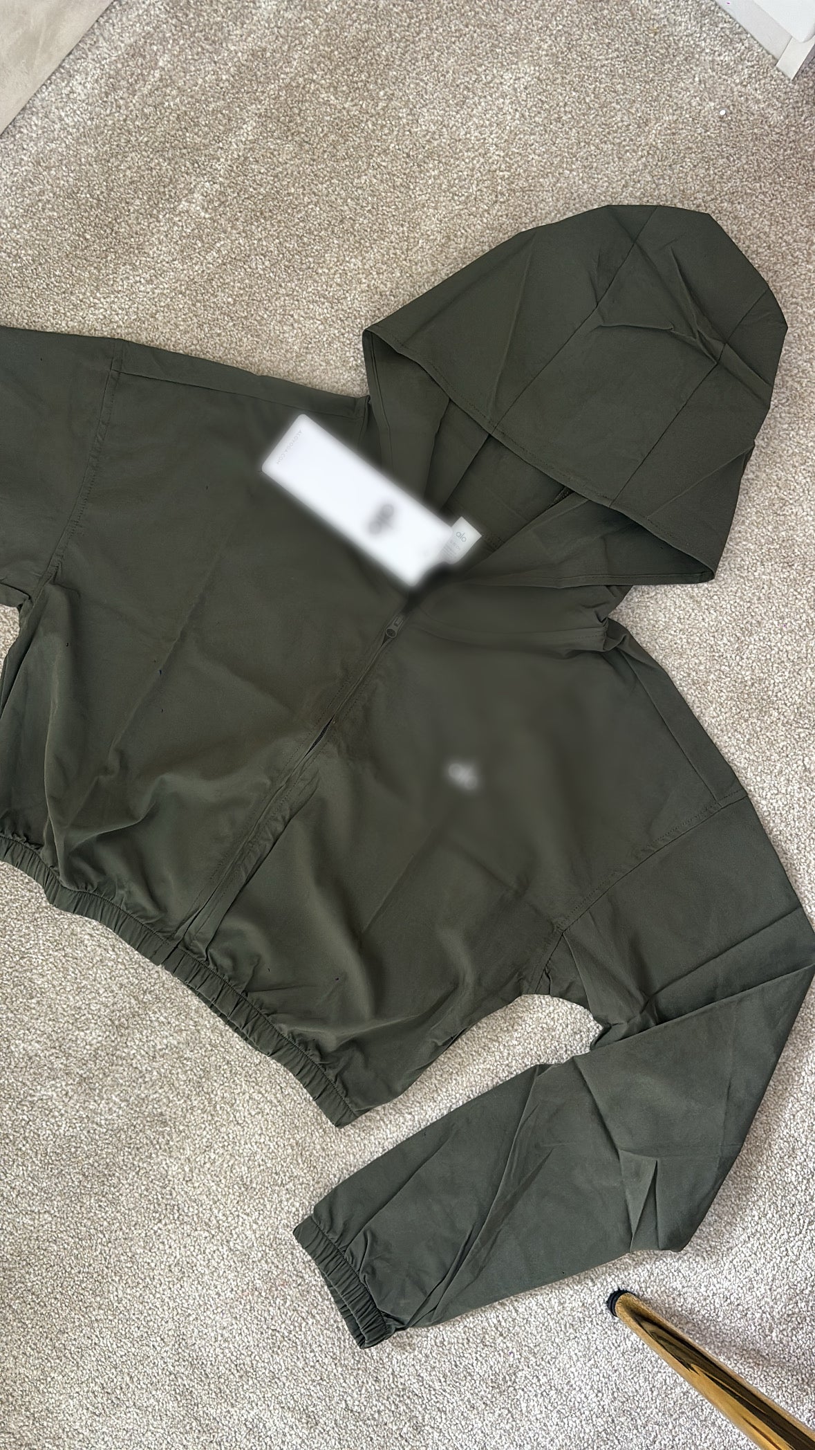 Khaki A dryfit cropped jacket size S