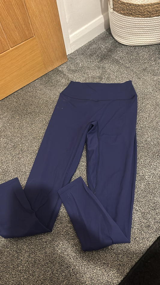 Navy blue leggings pre loved size small -Rg