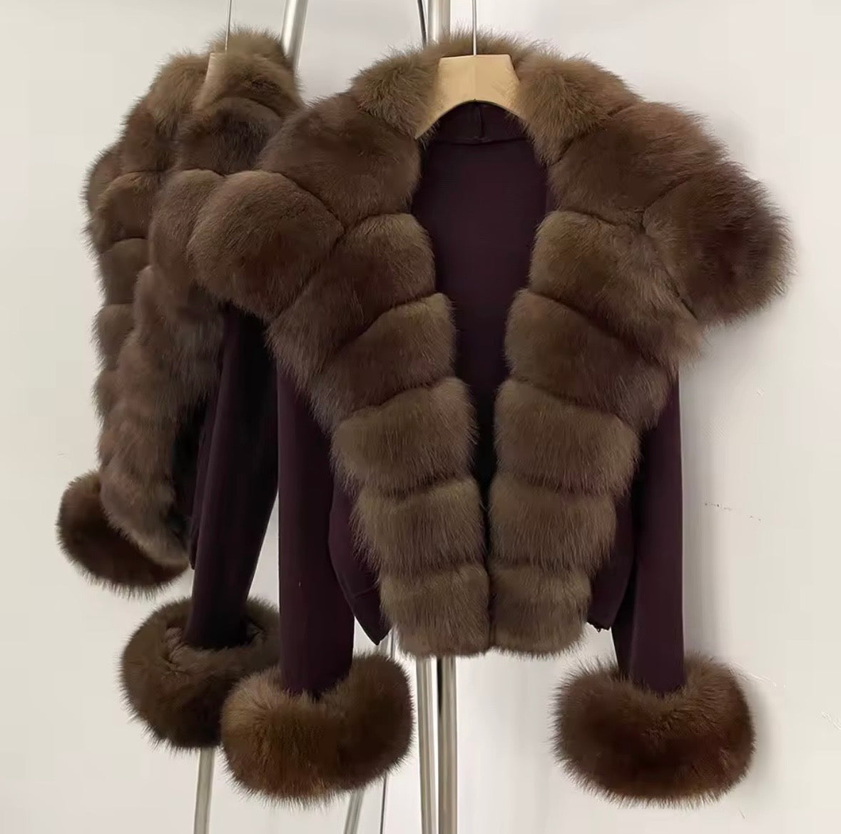 PRE ORDER real fur cardigan 2-3weeks