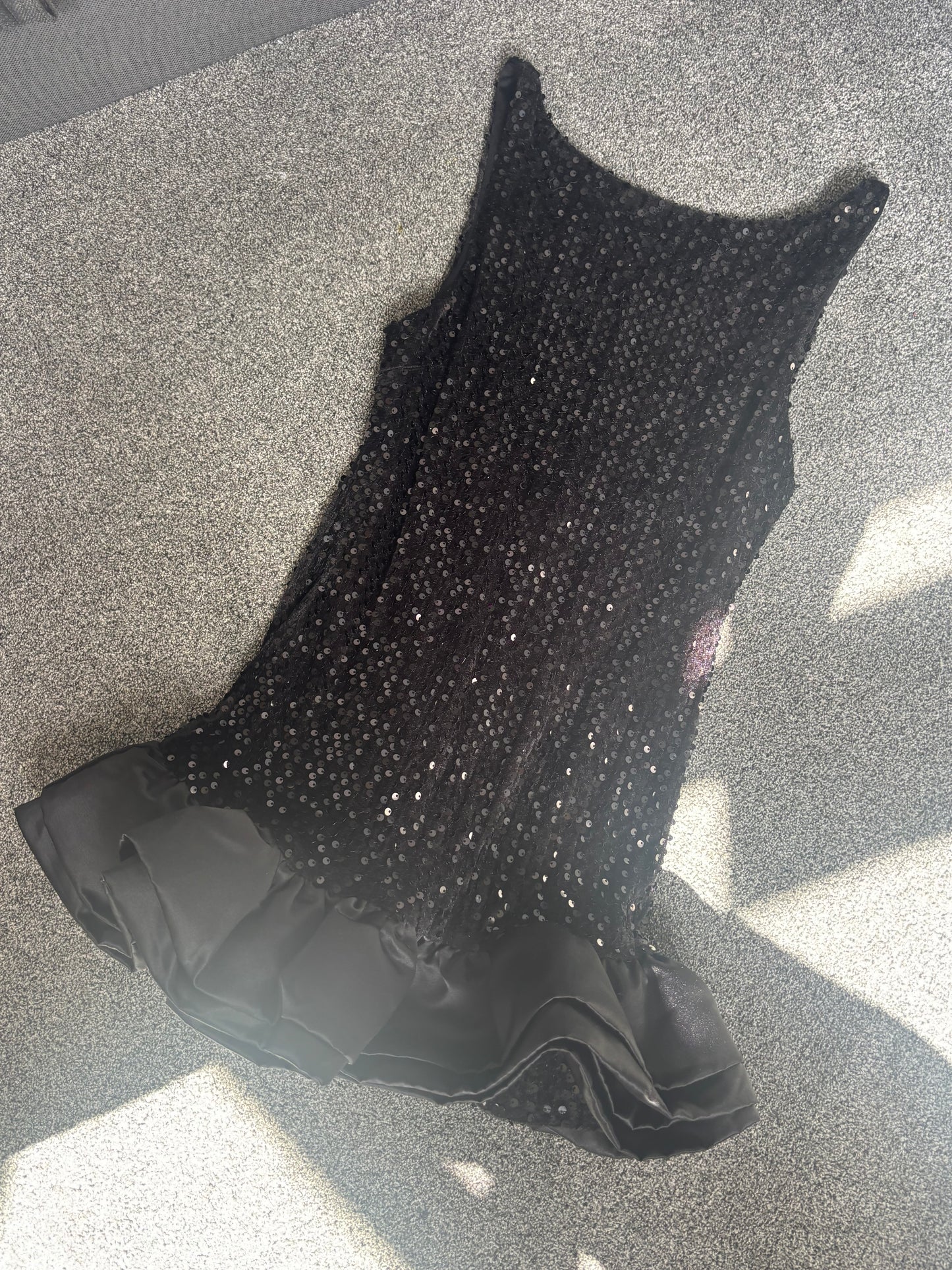 Black sequin backless mini dress size XS -Rg