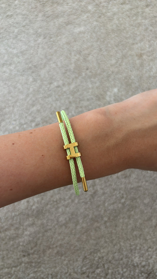 Sage and gold bracelet