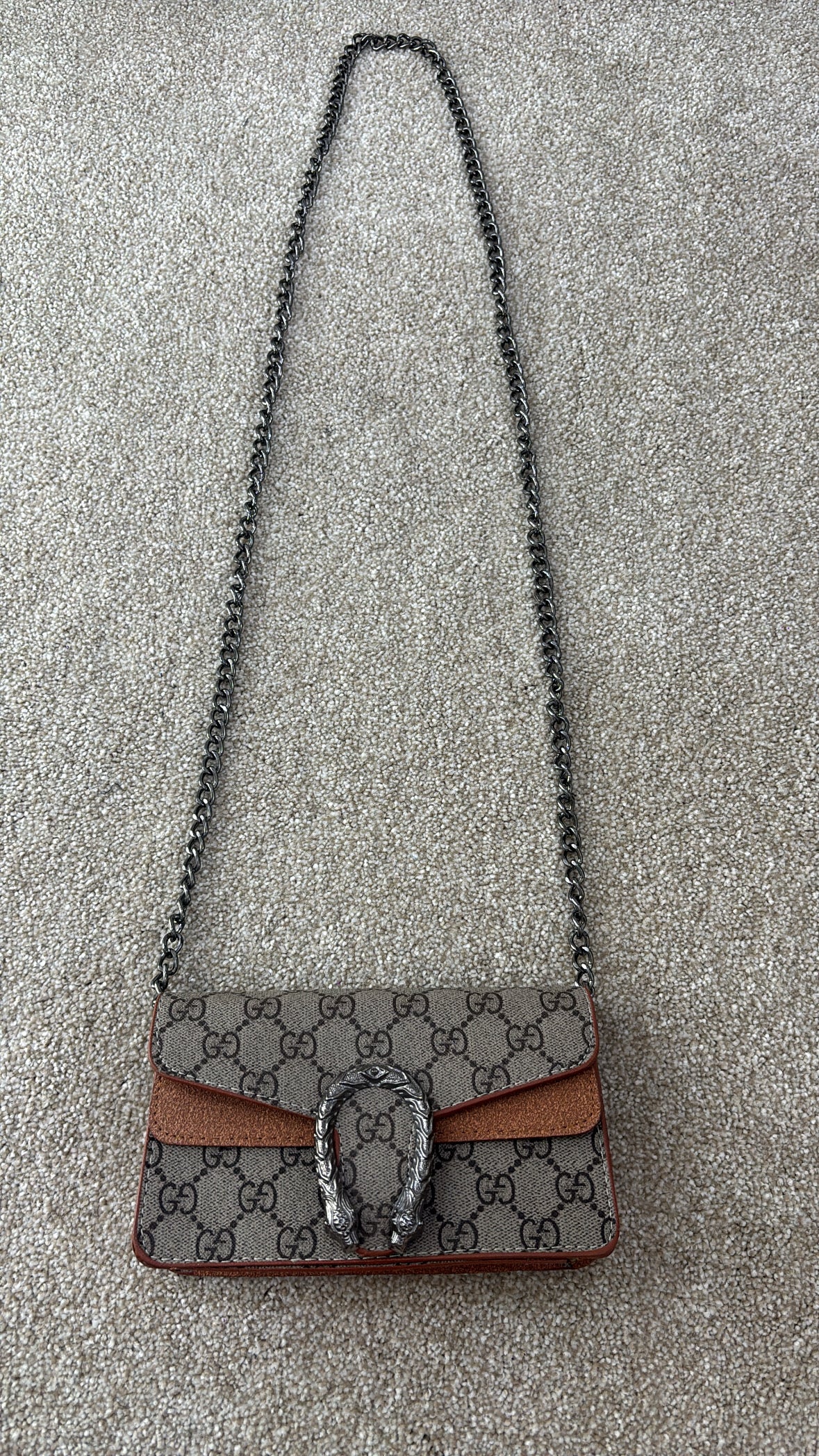 Camel mini crossover bag