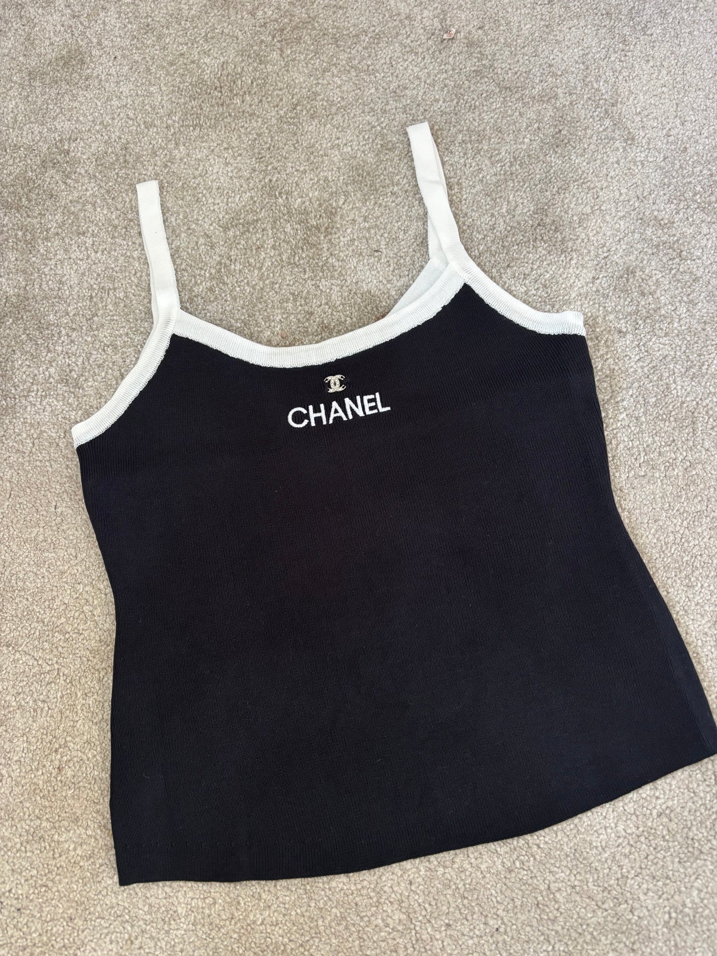 Black vest c top size small -Rg