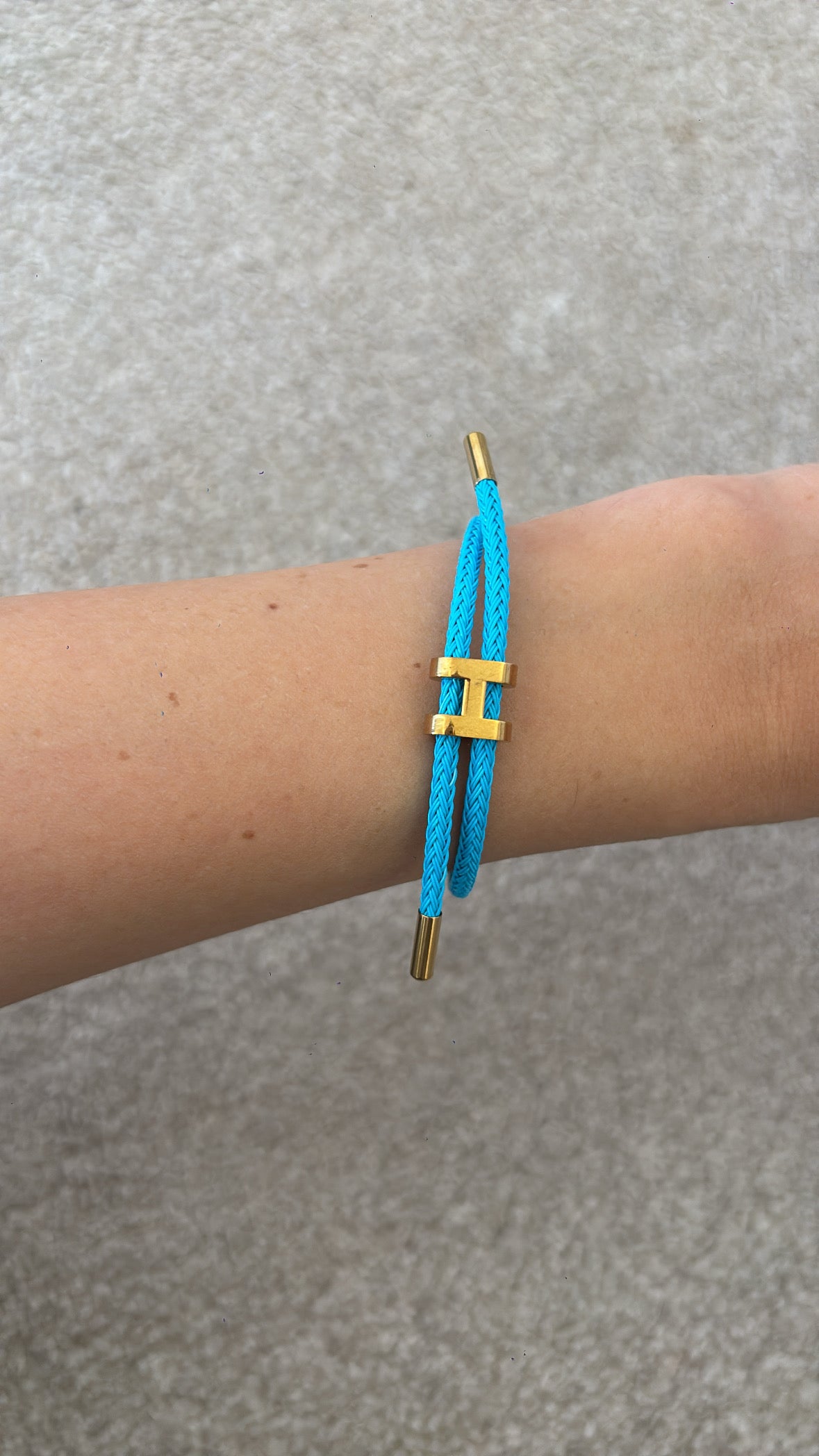 Blue and gold bracelet