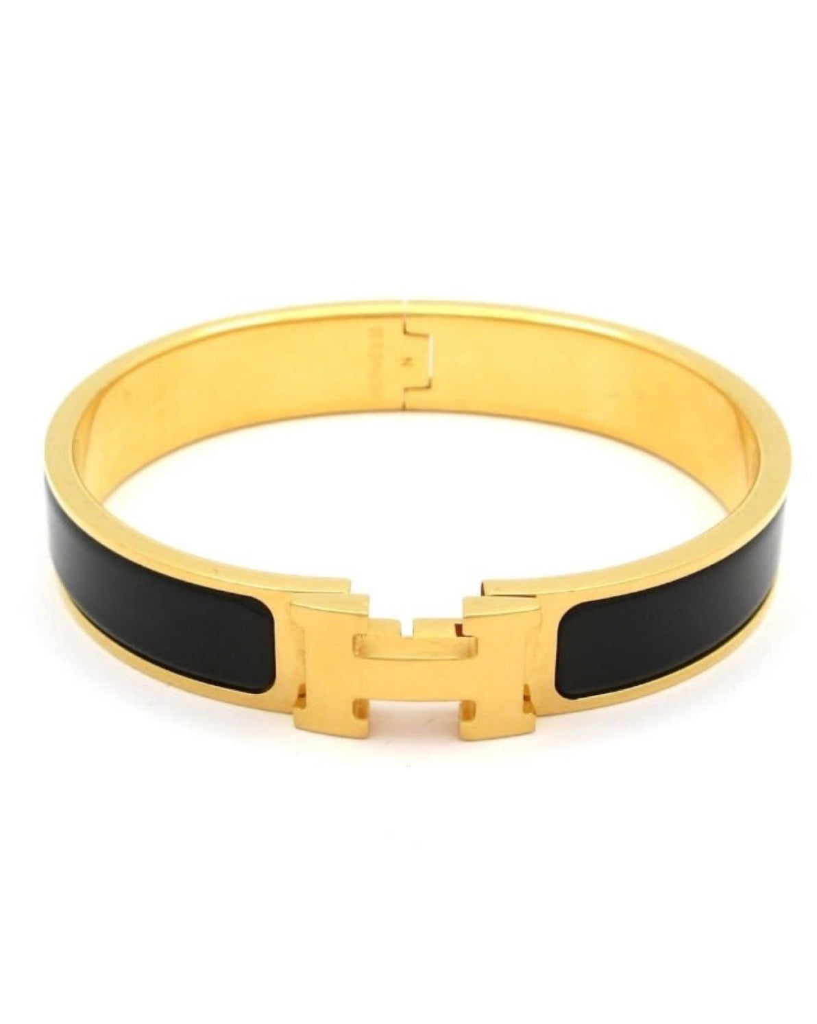 Black and gold h bracelet -Rg