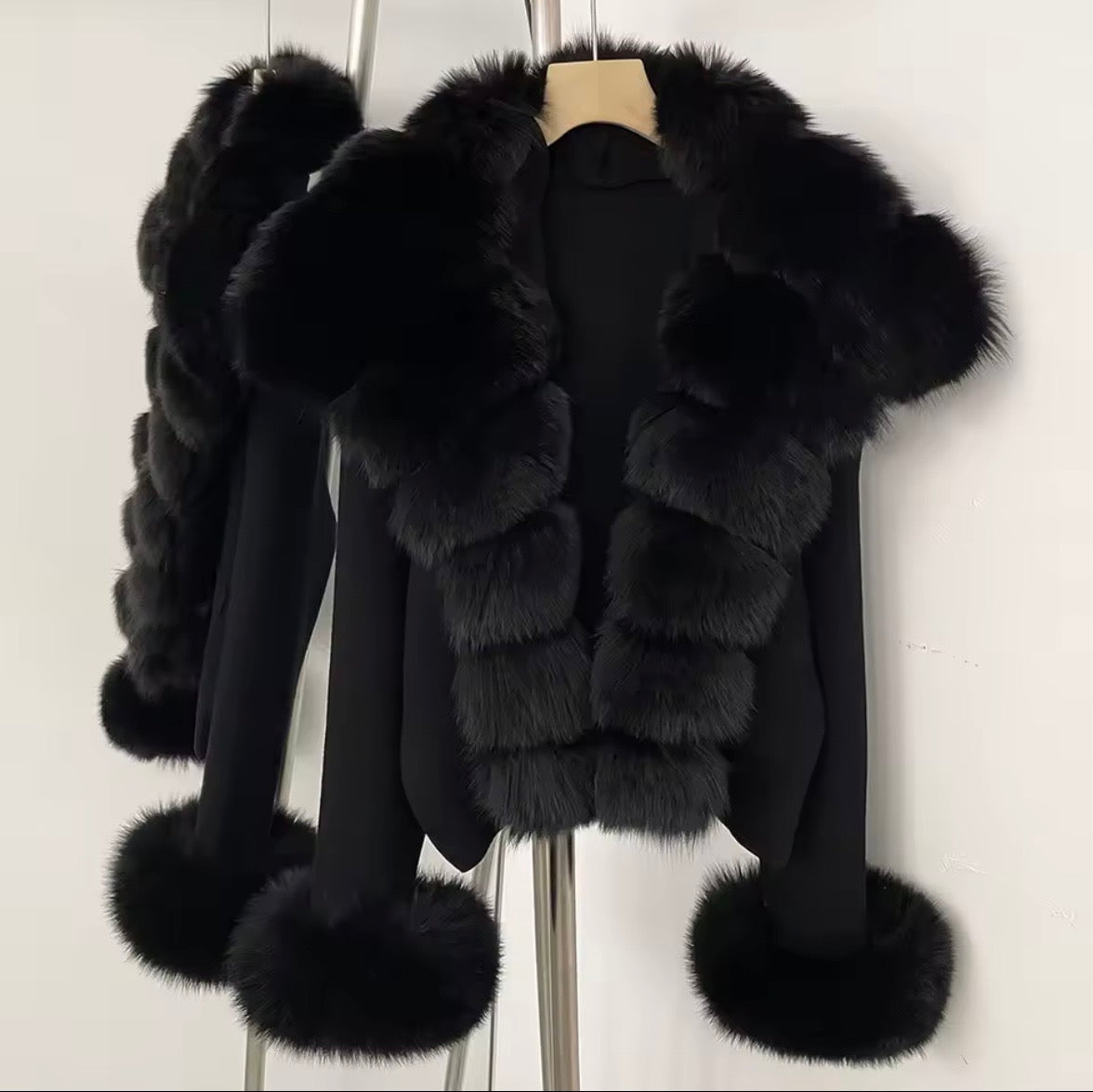 PRE ORDER real fur cardigan 2-3weeks