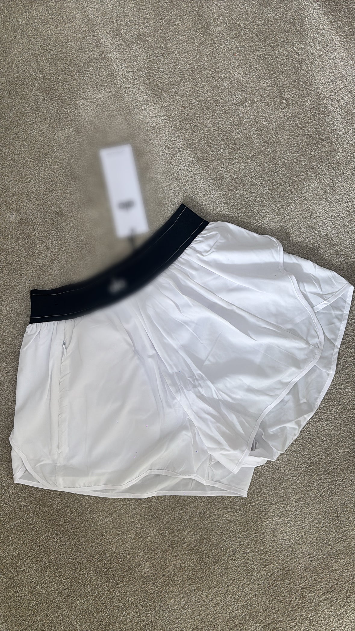 White A dry fit shorts size S