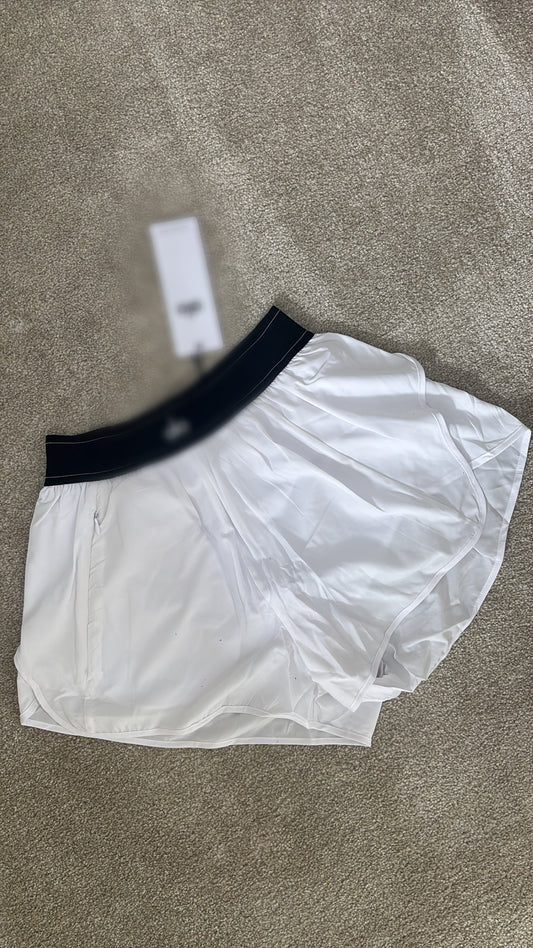 White A dry fit shorts size S