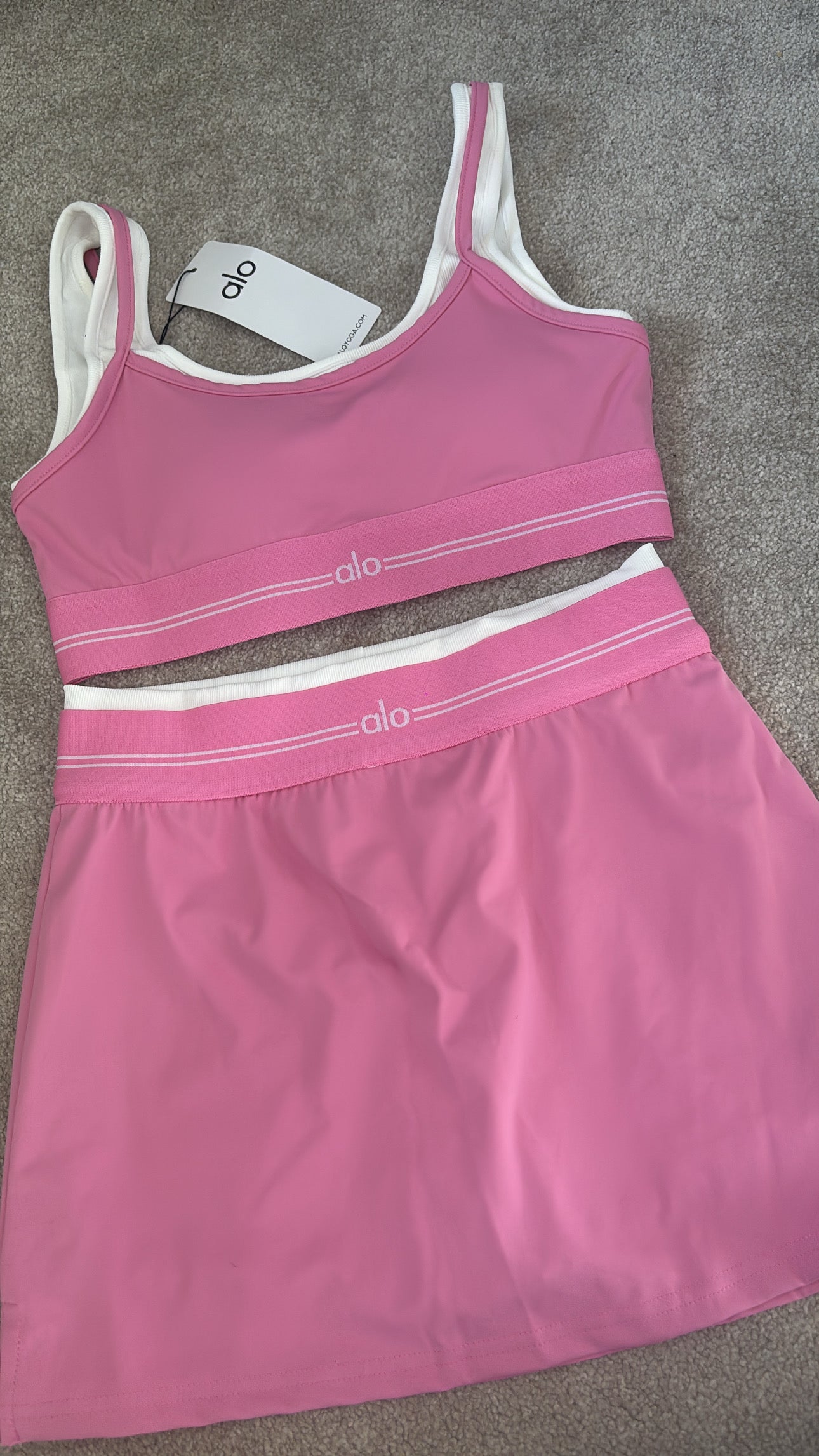 Pink a gym set skort and top set size small -Rg