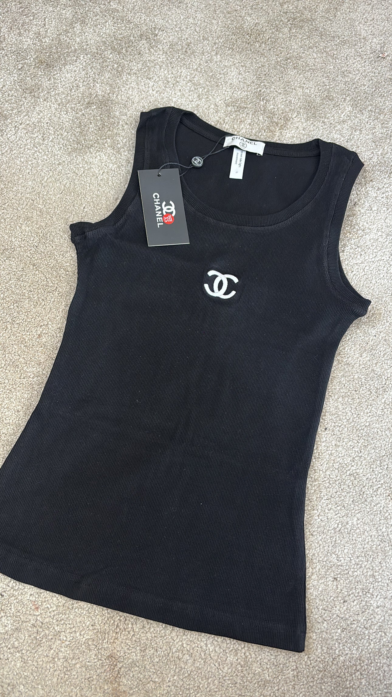 Black c short sleeve top -Rg