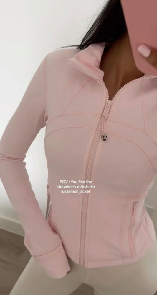 Pink lulu gym jacket size 2/ XS