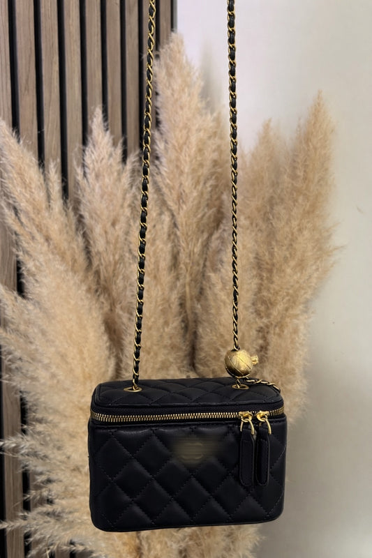 Black box bag with long strap -Rg